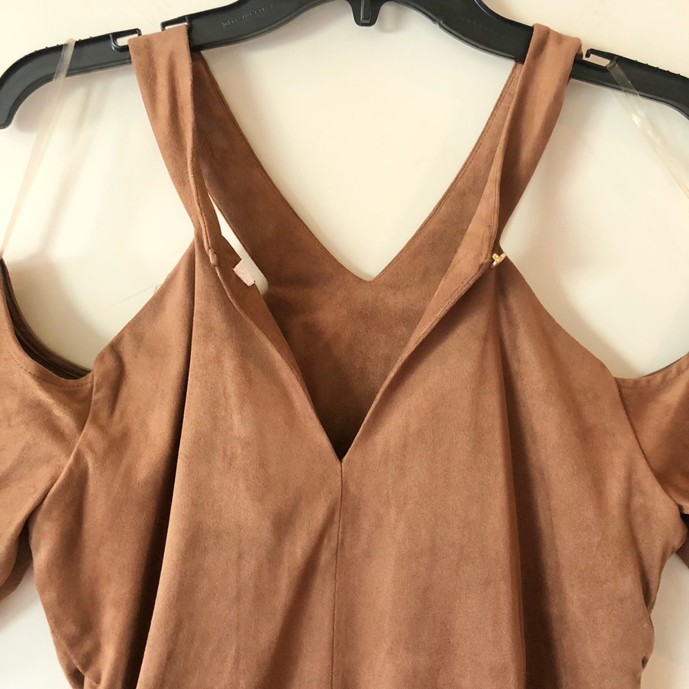 NWT Gianni Bini "Cinnamon Girl" Brown Faux Suede Dress - Size Small - Picture 9 of 9